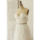 Princessly.com-K1000227-Strapless Sweetheart Beach Boho Lace Wedding Dress-01