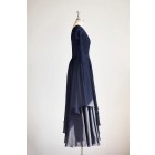 Princessly.com-K1000314-Modest Long Sleeves Navy Blue Lace Chiffon Long Wedding Mother Dress-01