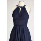 Princessly.com-K1000315-Halter Navy Blue Beaded Chiffon Long Wedding Bridesmaid Dress-01