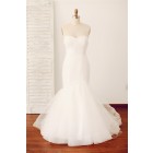 Princessly.com-K1000095-Strapless Sweetheart Mermaid Tulle Wedding Dress-01