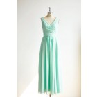 Princessly.com-K1000298-V Neck Mint Blue Chiffon Long Wedding Bridesmaid Dress-01