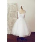 Princessly.com-K1000097-Vintage Scoop Backless Chiffon Tulle Lace Short Tea Length Wedding Dress-01