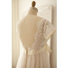 Princessly.com-K1000056-Empire Waist Maternity Cap Sleeves Lace Tulle Wedding Dress-01