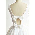 Princessly.com-K1000308-Backless Ivory Satin Organza Short Wedding dress Bridal Gown-02
