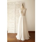 Princessly.com-K1000058-Sheer Lace Deep V Back Chiffon Wedding Dress-01