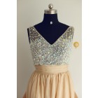 Princessly.com-K1000233-Sheer See Through Deep V Champagne Chiffon Beaded Prom Dress-01