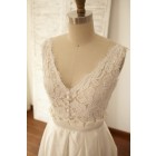 Princessly.com-K1000059-Deep V Back Lace Satin Wedding Dress Bridal Gown-01
