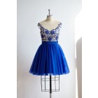 Princessly.com-K1000324-V Back Royal Blue Lace Tulle Short Knee Length Prom Party Dress-01