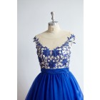 Princessly.com-K1000324-V Back Royal Blue Lace Tulle Short Knee Length Prom Party Dress-01