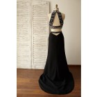 Princessly.com-K1000060-2 Pieces Black Beaded Chiffon Prom Dress-01