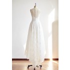 Princessly.com-K1000329-Sheer Illusion Neck High Low Ivory Lace Wedding dress Bridal Gown-01
