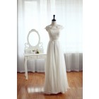 Princessly.com-K1001933-Scoop Neck Simple Lace Chiffon Wedding Dress with Cap Sleeves-01