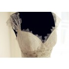 Princessly.com-K1000237-Cap Sleeves Ivory Lace Tulle Mermaid Wedding Dress-01