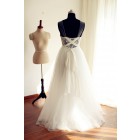 Princessly.com-K1000240-Sheer See Through Ivory Lace Tulle Wedding Dress-01