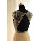 Princessly.com-K1000243-Sheer See Through Backless Champagne Chiffon Long Wedding Bridesmaid Dress-01