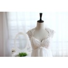 Princessly.com-K1001928-Lace Chiffon Wedding Dress Keyhole Back Empire Waist Maternity Dress with Cap Sleeves-01