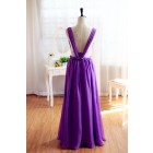Princessly.com-K1001927-Purple Chiffon Bridesmaid Dress Prom Dress Backless Dress-01