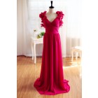 Princessly.com-K1001930-Red Chiffon Open Back Backless Bridesmaid Dress Prom Dress-01