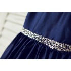 Princessly.com-K1000077-Beaded Navy Blue Taffeta Flower Girl Dress-01