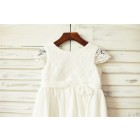 Princessly.com-K1000079-Ivory Lace Chiffon Flower Girl Dress with Cap Sleeves-01
