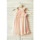 Princessly.com-K1000086-Boho Beach Blush Pink Chiffon Floral Straps Flower Girl Dress-01
