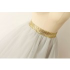 Princessly.com-K1000269-Grey Tulle Sequin Skirt/Short Woman Skirt-01