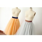 Princessly.com-K1000268-Champagne Tulle Skirt/Short Woman Skirt-01