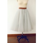 Princessly.com-K1000279-Silver Grey Tulle Skirt/Short Woman Skirt-01