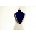 Princessly.com-K1000226-Sheer See Through Ivory Lace Chiffon V Back Wedding Dress-01
