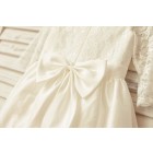 Princessly.com-K1000159-Ivory Long Lace Sleeves Taffeta Flower Girl Dress-01