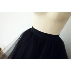 Princessly.com-K1000287-Black Horsehair Tulle Skirt/Short Women Skirt-01