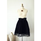 Princessly.com-K1000286-Black Lace Skirt/Short Woman Skirt-01