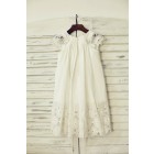 Princessly.com-K1000115-Vintage Ivory Cotton Eyelet Lace Flower Girl Dress with Cap Sleeves-01