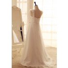Princessly.com-K1001937-Tulle Wedding Dress Sweetheart Neck with flower Cap Sleeves Bridal Gown-02