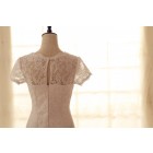 Princessly.com-K1001938-Vintage Inspired French Corded Lace Wedding Dress Short Dress Knee Length Dress with Cap Sleeves-01