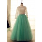 Princessly.com-K1001939-Lace Tulle Wedding Dress Long Lace Sleeves Blue Tulle Ball Gown Dress-01