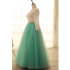 Princessly.com-K1001939-Lace Tulle Wedding Dress Long Lace Sleeves Blue Tulle Ball Gown Dress-01