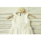 Princessly.com-K1000132-Simple Ivory Taffeta Flower Girl Dress-01