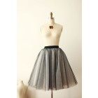 Princessly.com-K1000259-Black Tulle Ivory Lining TUTU Skirt/Short Women Skirt-01