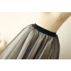 Princessly.com-K1000259-Black Tulle Ivory Lining TUTU Skirt/Short Women Skirt-01