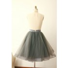 Princessly.com-K1000262-Silver Gray Tulle Skirt/Short Woman Skirt-01