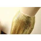 Princessly.com-K1000263-Gold Sequin Fitted Skirt/Short Women Skirt-01