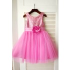 Princessly.com-K1003346-Hot Pink Sequin Tulle Wedding Flower Girl Dress-01
