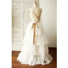 Princessly.com-K1000101-Boho Beach Ivory Lace Tulle Plunging Neck Backless Wedding Dress-01