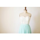 Princessly.com-K1000236-Strapless Sweetheart Ivory Lace Blue Chiffon Short Bridesmaid Dress-01