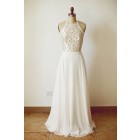 Princessly.com-K1000251-Boho Beach Lace Chiffon Backless Wedding Dress-01