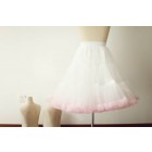 Princessly.com-K1000283-Ivory Pink Tulle Skirt/Short Woman Skirt-01