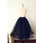 Princessly.com-K1000278-Black Tulle High Low Tulle Skirt/Short Woman Skirt-03