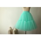 Princessly.com-K1000273-Mint Blue Tulle Skirt/Short Woman Skirt-01