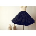 Princessly.com-K1000266-Black Organza Petticoat Underskirt Crinoline TUTU Skirt-01